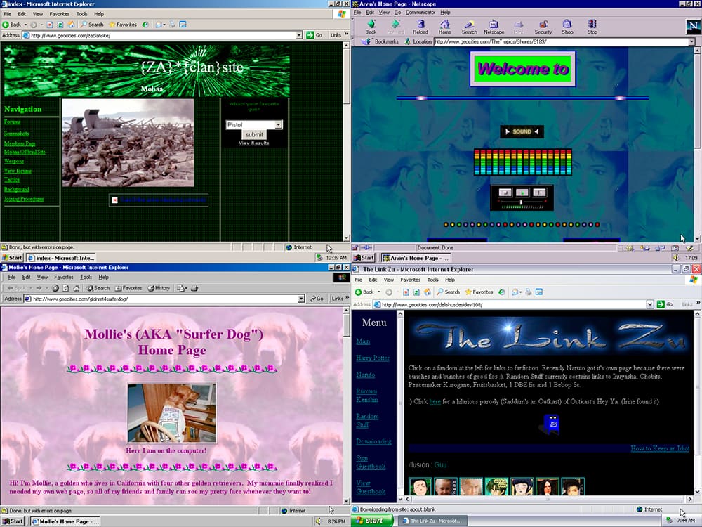 Imagen de las primeras páginas web en Geocities /posts/l4b/1.jpeg