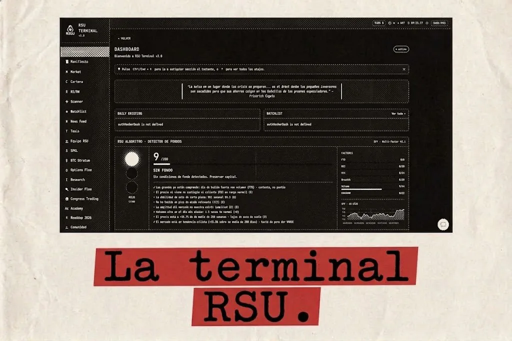 RSU Terminal: una herramienta para analizar los mercados y las estructuras de poder que los sostienen. El manifiesto del proyecto y cómo acceder. RSU Terminal: una herramienta para analizar los mercados y las estructuras de poder que los sostienen. El manifiesto del proyecto y cómo acceder.