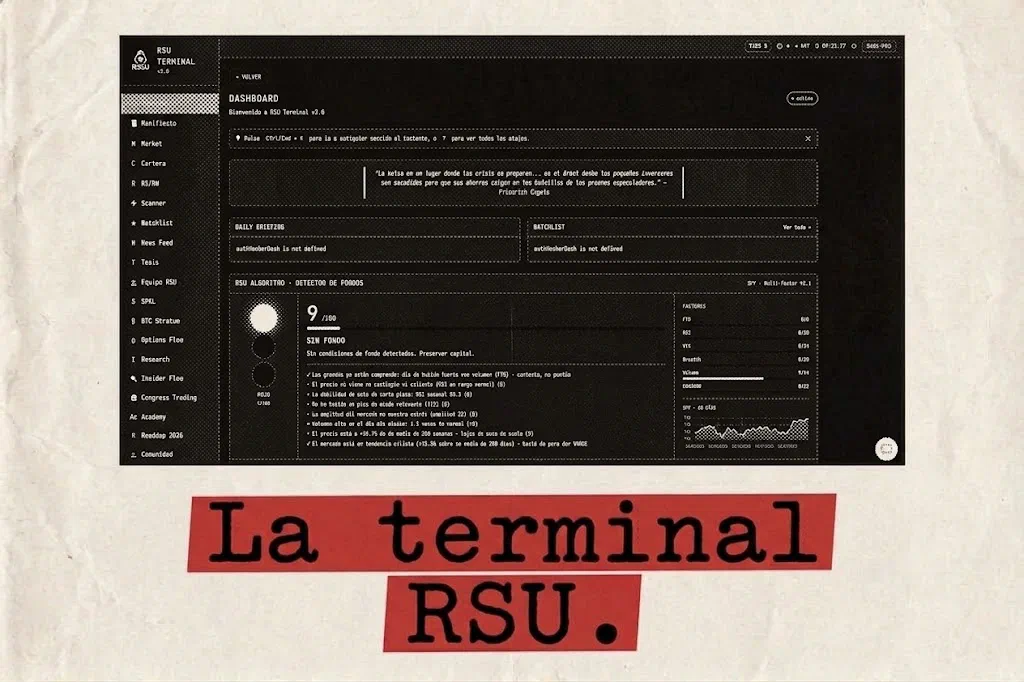 RSU Terminal: una herramienta para analizar los mercados y las estructuras de poder que los sostienen. El manifiesto del proyecto y cómo acceder. RSU Terminal: una herramienta para analizar los mercados y las estructuras de poder que los sostienen. El manifiesto del proyecto y cómo acceder.